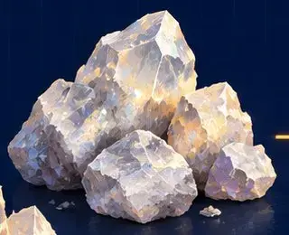 Raw quartz rocks